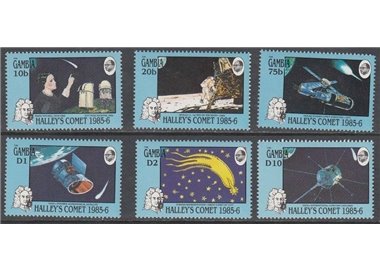 GAMBIA 1986 Cometa di Halley 6v MNH**