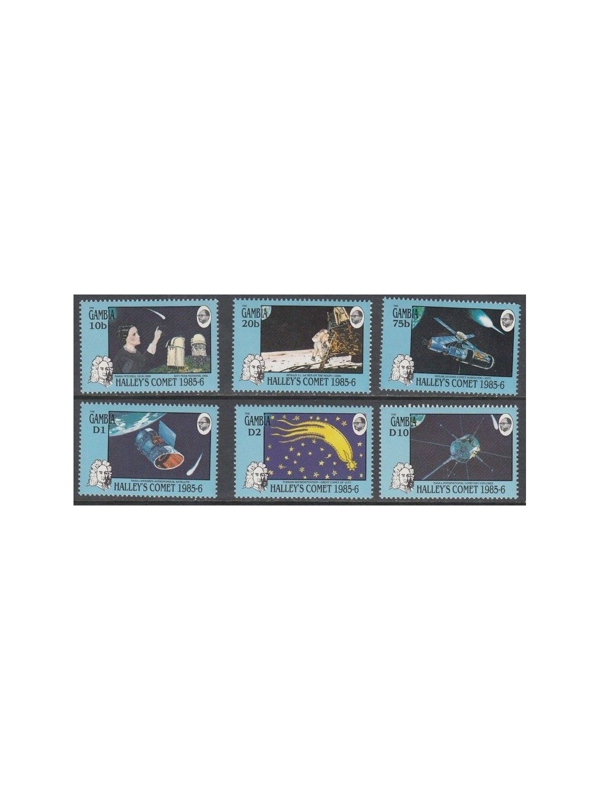 GAMBIA 1986 Cometa di Halley 6v MNH**