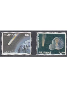 FILIPPINE 1986 Cometa di Halley 2v MNH**