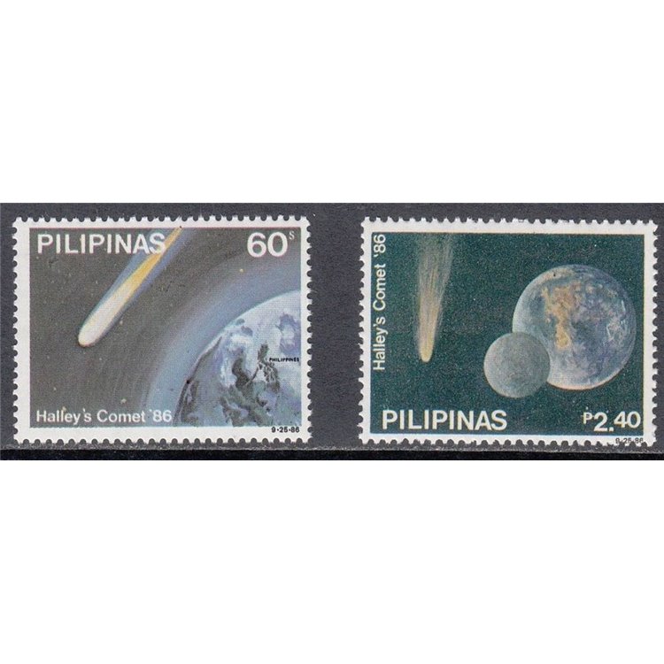 PHILIPPINES 1986 Halley's Comet 2v MNH**
