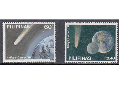 PHILIPPINES 1986 Halley's Comet 2v MNH**
