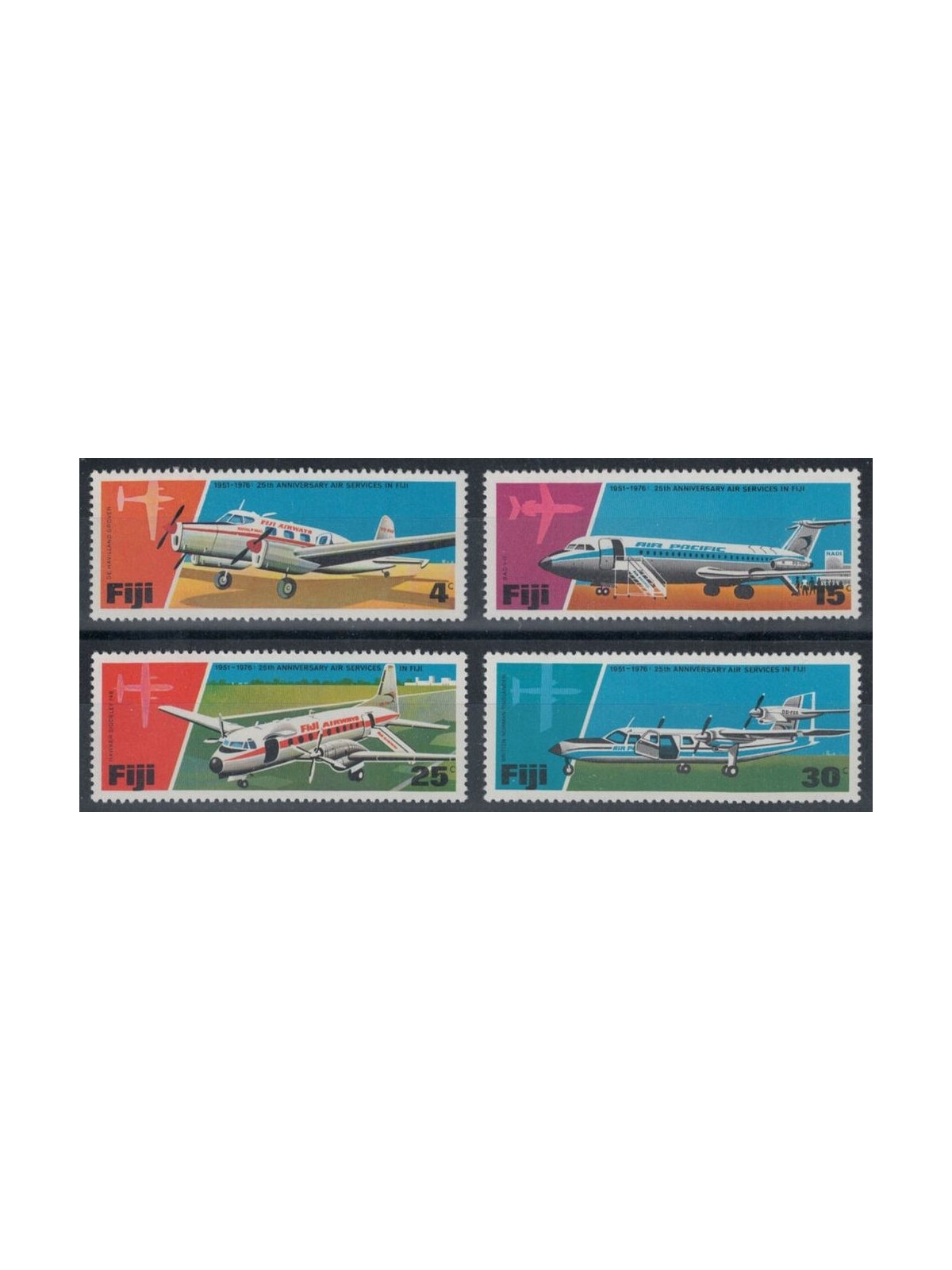 FIJI 1976 Air Services 4v MNH**