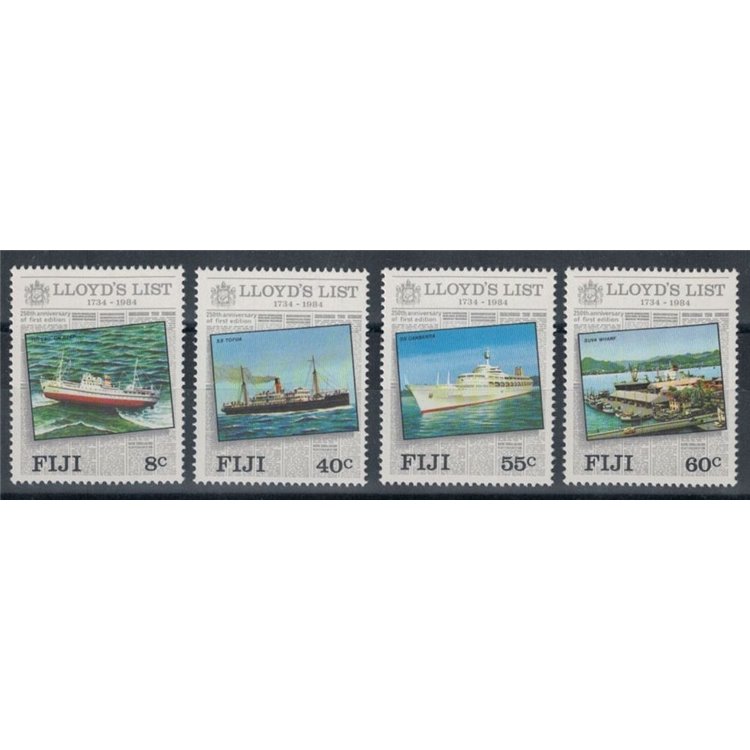 FIJI 1984 Lloyd's List 4v MNH**
