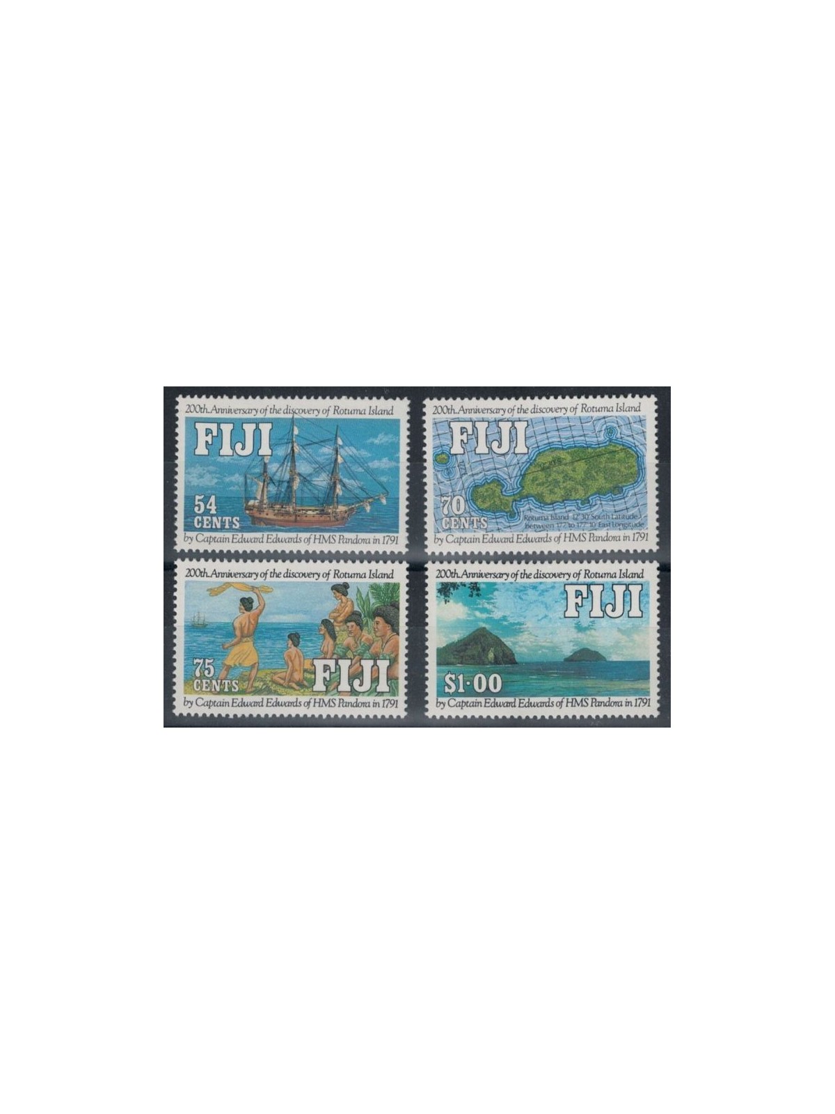 FIJI 1991 Bicentenary of Rotuma Island 4v MNH**