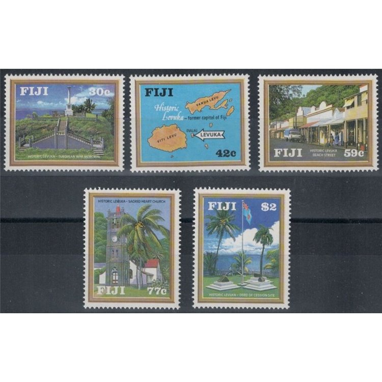 FIJI 1992 History of Levuka 5v MNH**