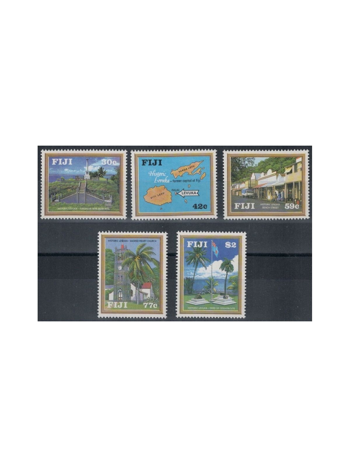 FIJI 1992 History of Levuka 5v MNH**