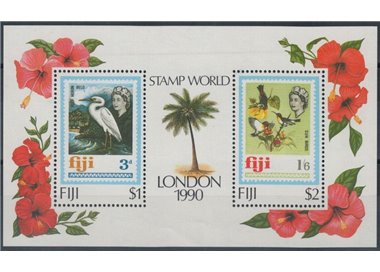 FIJI 1990 Esposizione filatelica mondiale 1 BF MNH**