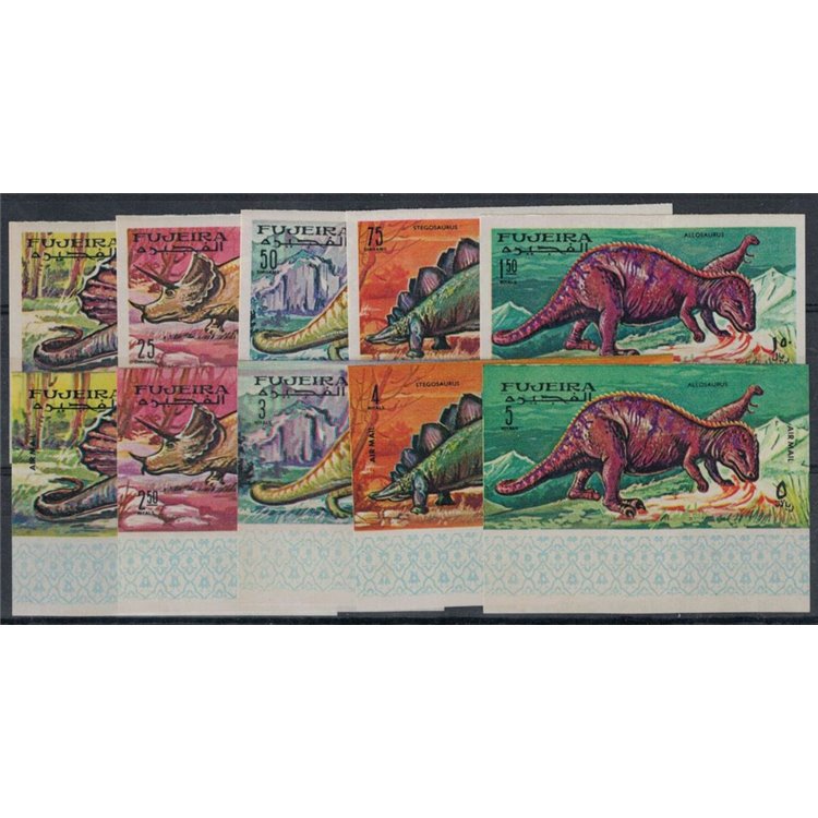 FUJEIRA 1968 Dinosauri, serie ordinaria + posta aerea 10v MNH**