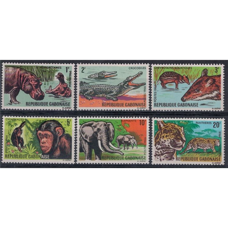 GABON 1967 Fauna, animali diversi - Animals 6v MNH**