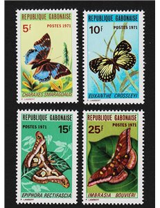 GABON 1971 Farfalle - Butterflies 4v MNH**