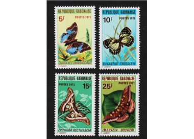 GABON 1971 Farfalle - Butterflies 4v MNH**