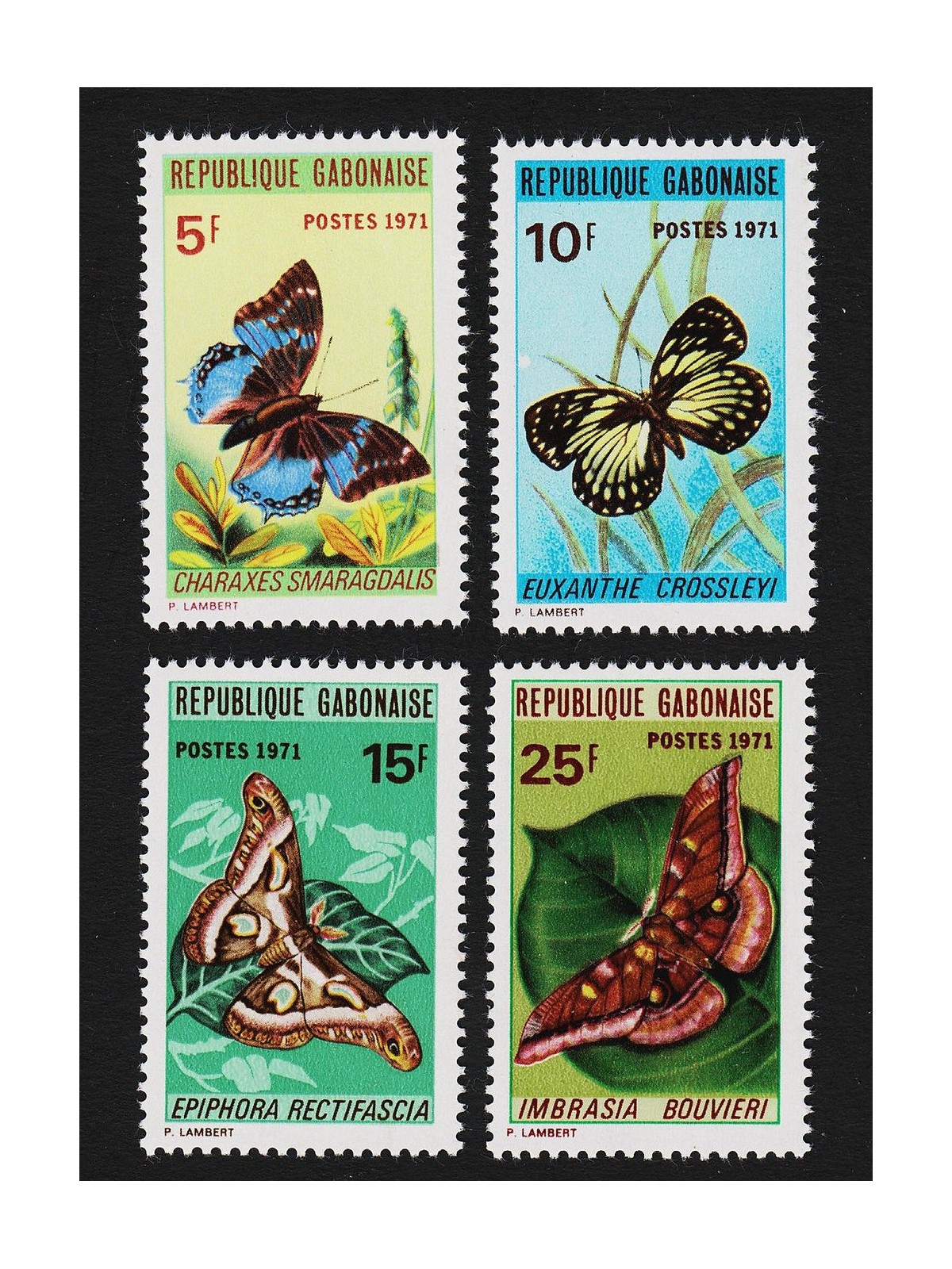 GABON 1971 Butterflies - Butterflies 4v MNH**