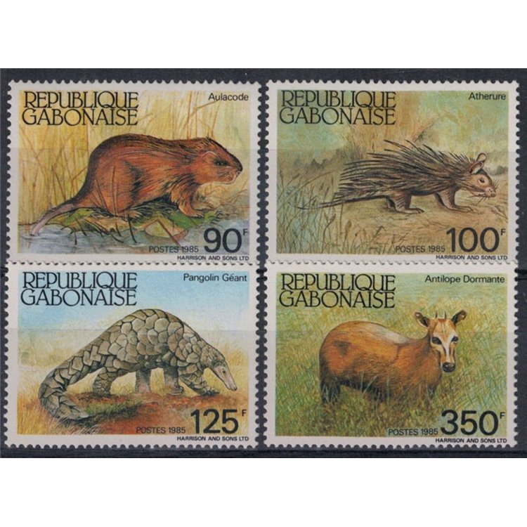 GABON 1985 Fauna, animali protetti 4v MNH**