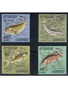 GABON 1975 Fauna marina, pesci 4v MNH**
