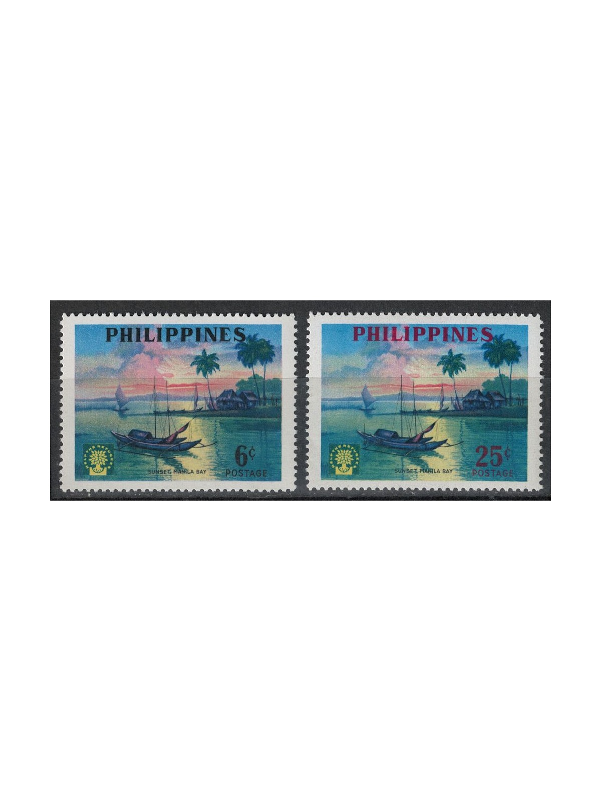 PHILIPPINES 1960 World Refugee Year 2v MNH**