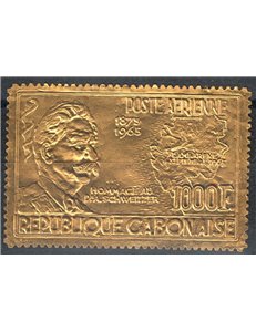 GABON 1965 Albert Schweitzer, gold stamp MNH**