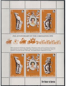 GAMBIA 1978 Silver Jubilee m/s MNH**