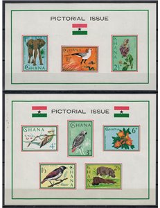 GHANA 1965 Flora e fauna 2 BF MNH**