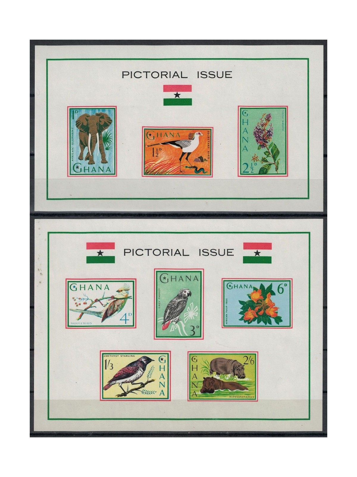 GHANA 1965 Flora e fauna 2 BF MNH**