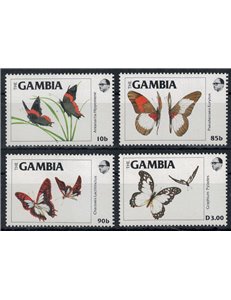 GAMBIA 1985 Fauna, farfalle 4v MNH**