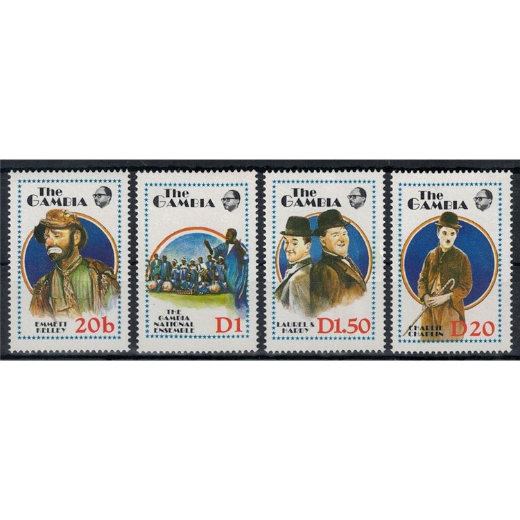 GAMBIA 1988 Entertainment Personalities (I) 4v MNH**