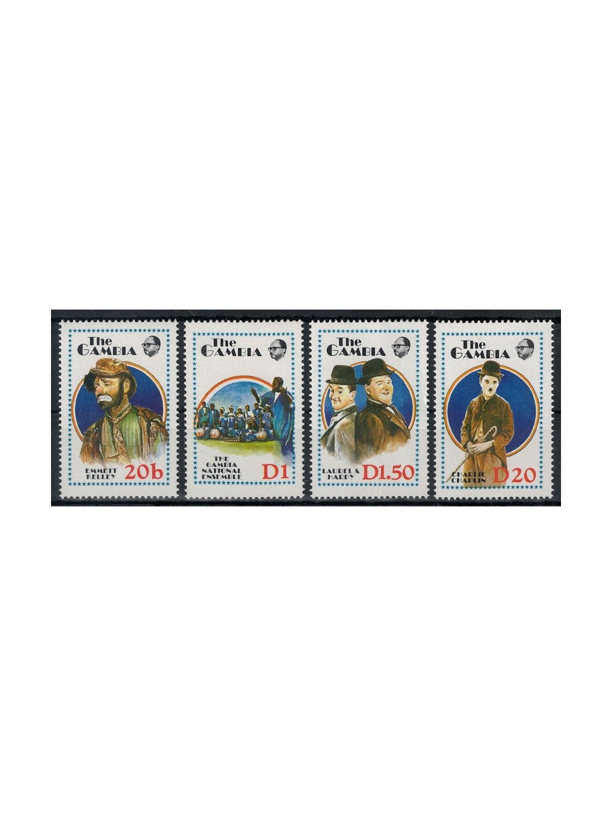 GAMBIA 1988 Personaggi dello Spettacolo (I) 4v MNH**