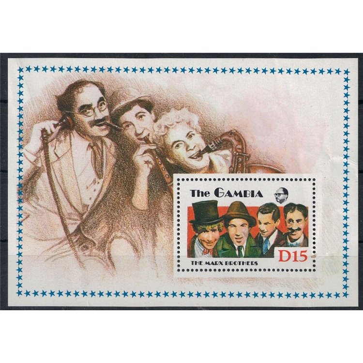 GAMBIA 1988 Personaggi dello Spettacolo (I) BF MNH** (dif)