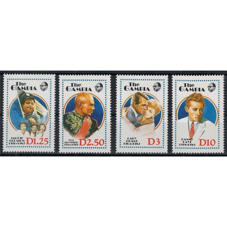 GAMBIA 1988 Entertainment Personalities (II) 4v MNH**