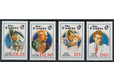 GAMBIA 1988 Personaggi dello Spettacolo (II) 4v MNH**