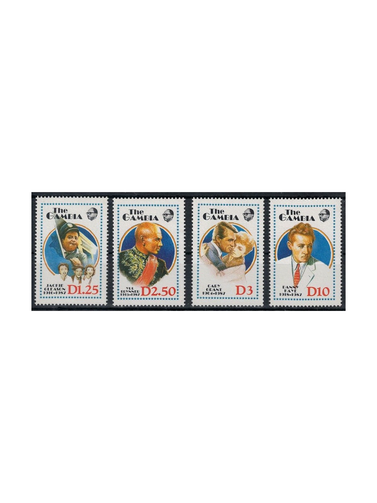 GAMBIA 1988 Personaggi dello Spettacolo (II) 4v MNH**