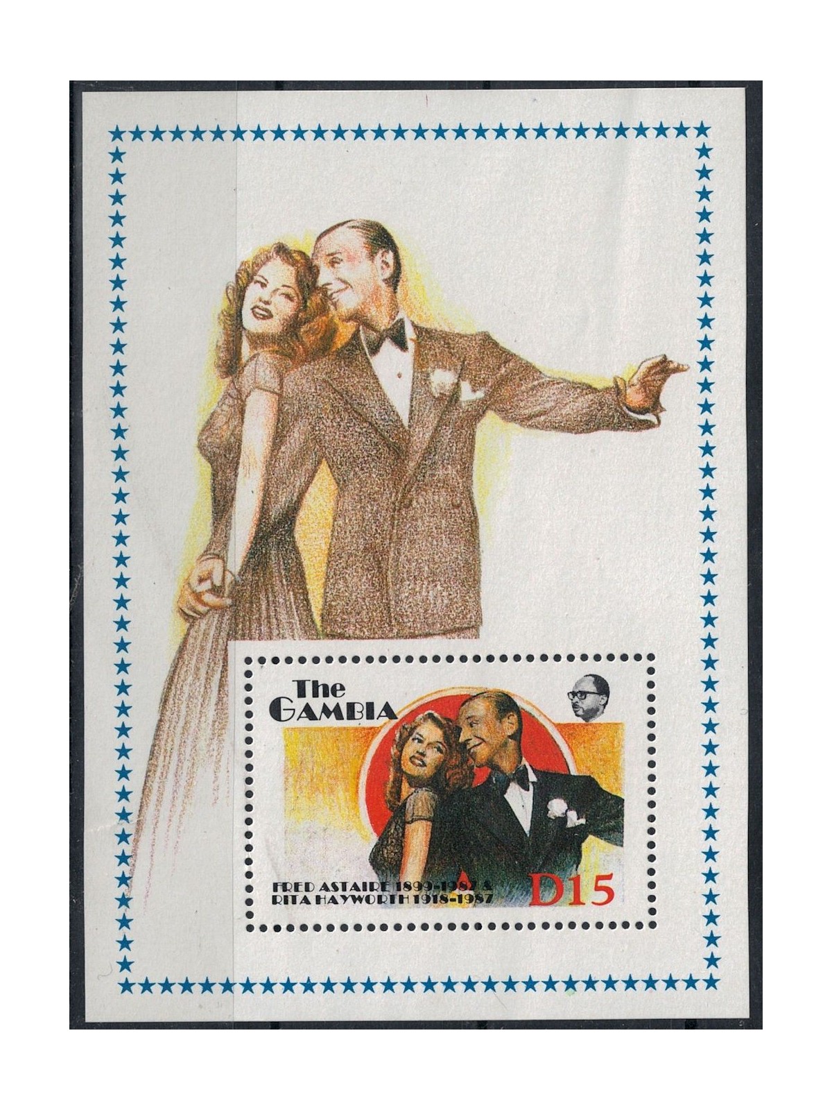 GAMBIA 1988 Personaggi dello Spettacolo (II) BF MNH** (dif)