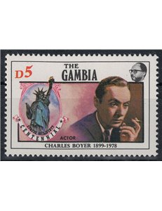 GAMBIA 1986 Charles Boyer MNH**