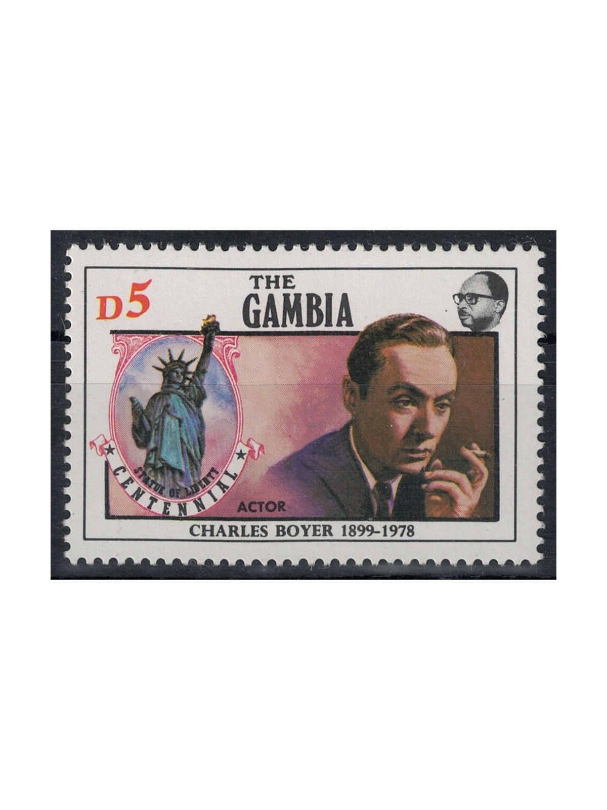 GAMBIA 1986 Charles Boyer MNH**