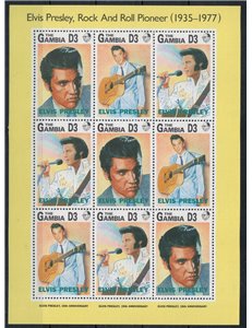 GAMBIA 1992 Elvis Presley m/s MNH**