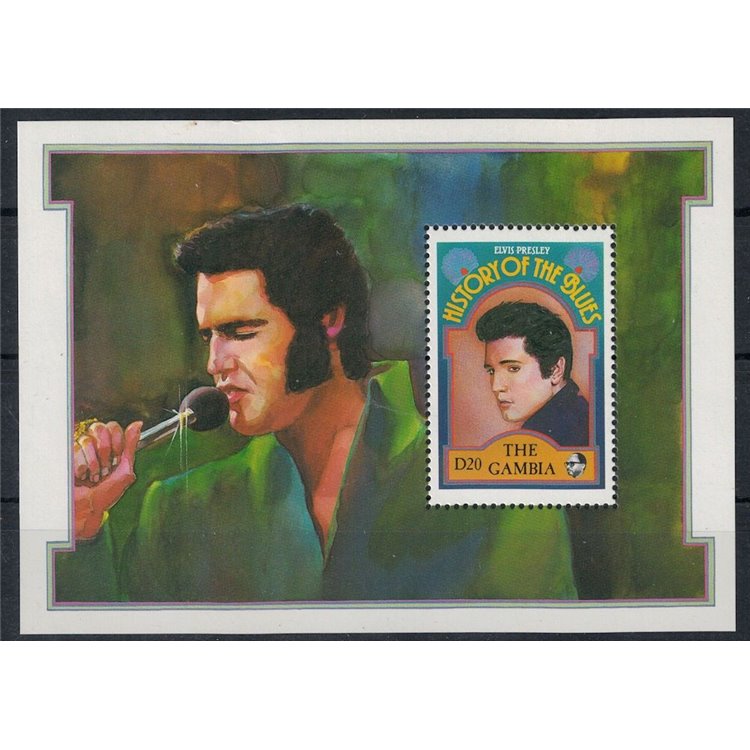 GAMBIA 1992 History of the Blues (II) Elvis Presley s/s MNH**