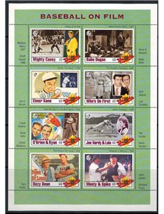 GAMBIA 1993 Baseball Movie (I) 8v MNH**