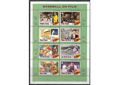GAMBIA 1993 Film sul Baseball (I) 8v MNH**