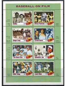 GAMBIA 1993 Film sul Baseball (II) 8v MNH**