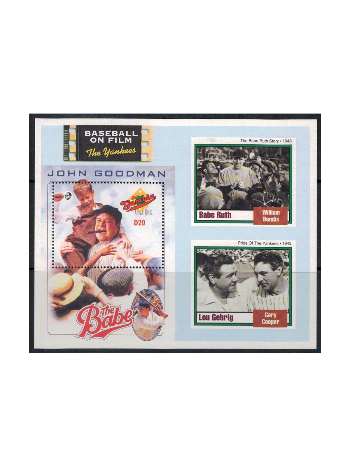 GAMBIA 1993 Film sul Baseball (I) BF MNH**