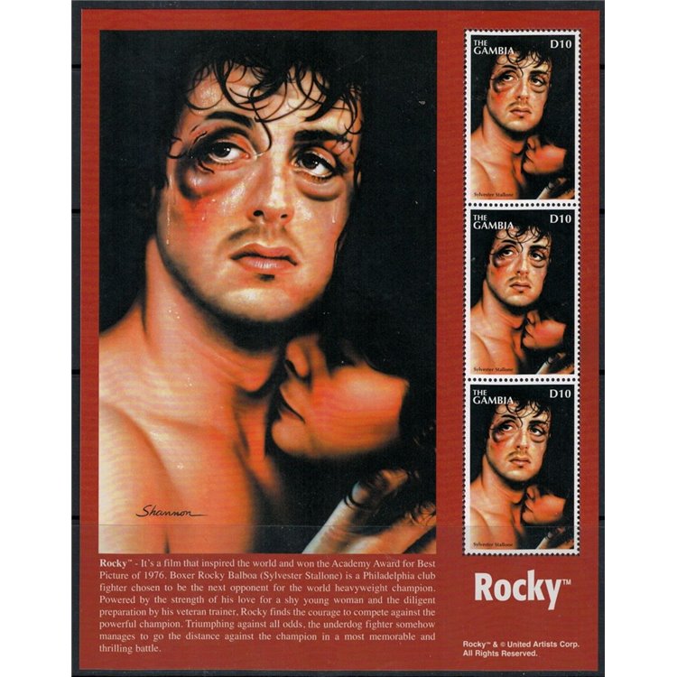 GAMBIA 1996 Anniversario del film Rocky MF MNH**