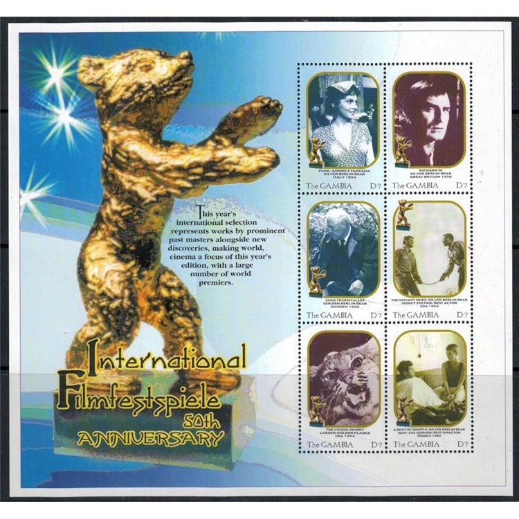 GAMBIA 2000 International Film Festival 6v MNH**