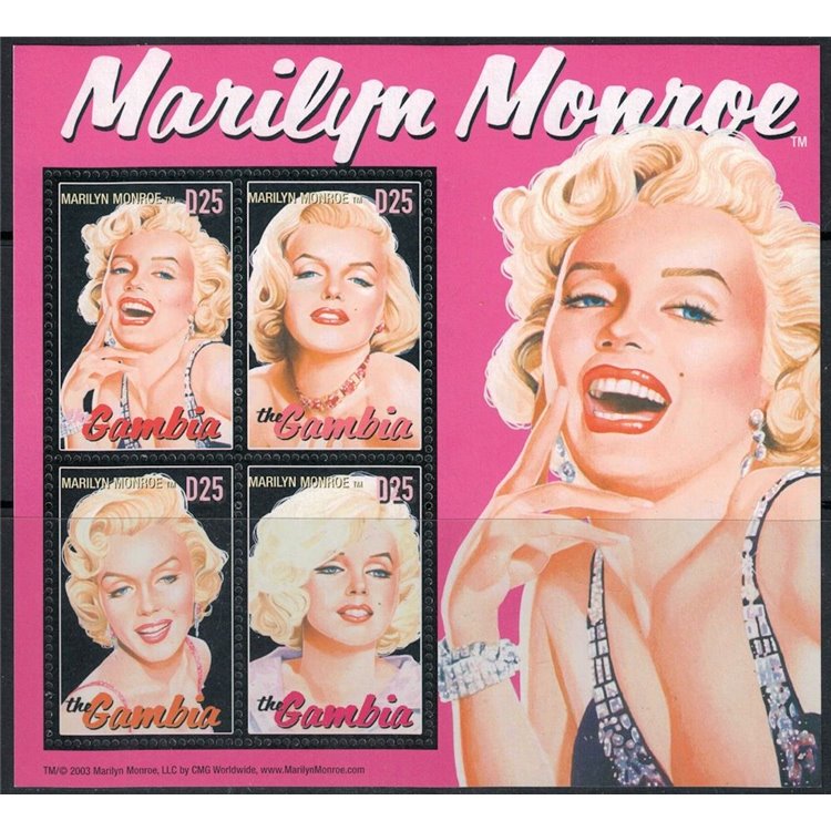 GAMBIA 2004 Marilyn Monroe 4v MNH**