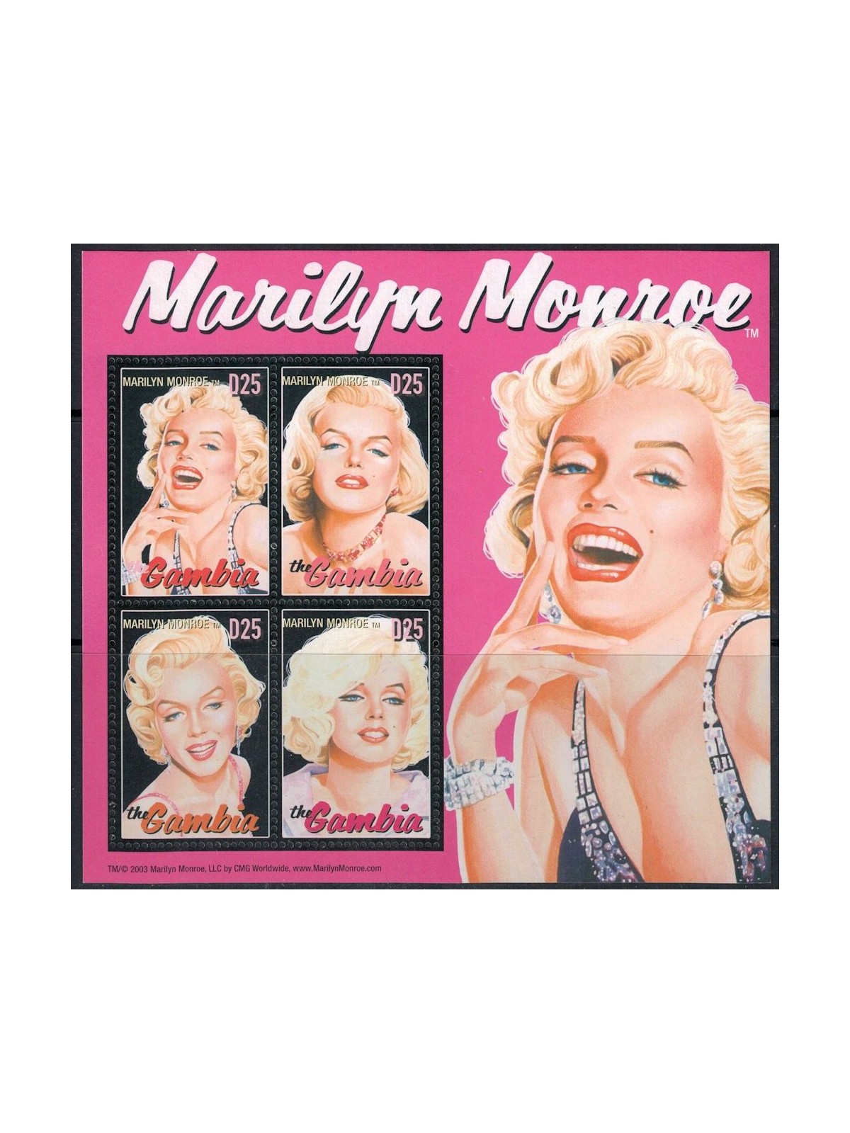 GAMBIA 2004 Marilyn Monroe 4v MNH**