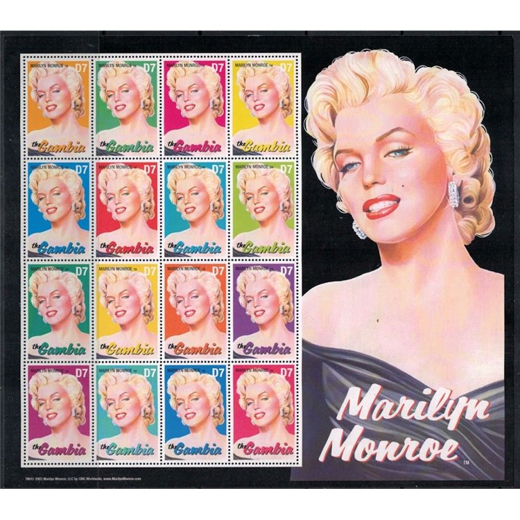 GAMBIA 2004 Marilyn Monroe 16v MNH**