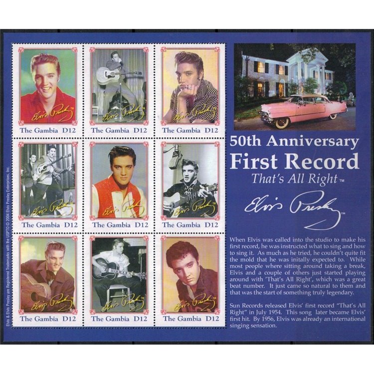 GAMBIA 2004 Elvis Presley (II) 9v MNH**