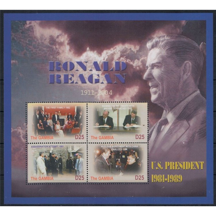 GAMBIA 2005 In memoria di Ronald Reagan (IV) 4v MNH**