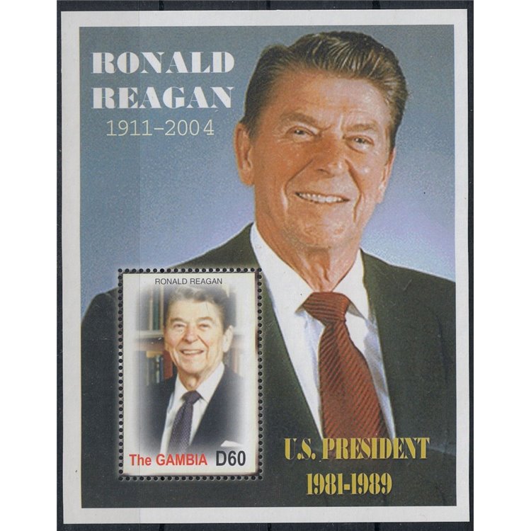 GAMBIA 2005 In memory of Ronald Reagan (III) s/s MNH**