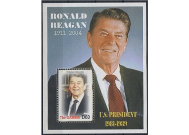 GAMBIA 2005 In memory of Ronald Reagan (III) s/s MNH**