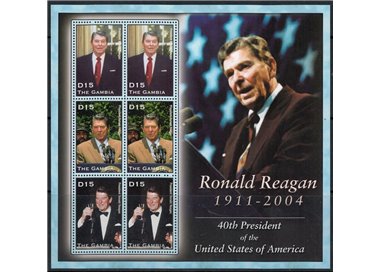 GAMBIA 2004 In memoria di Ronald Reagan (II) MF MNH**
