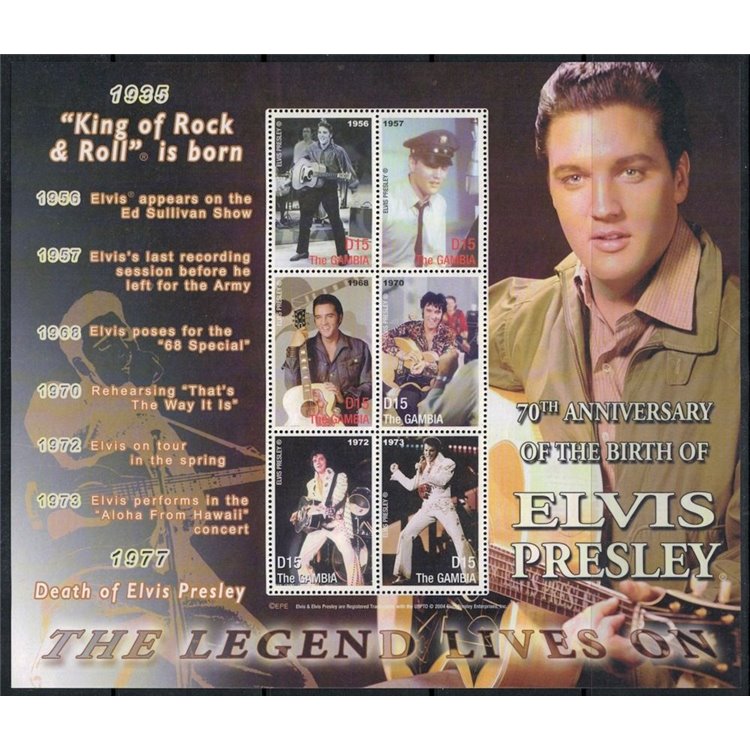 GAMBIA 2005 Elvis Presley (II) 6v MNH**